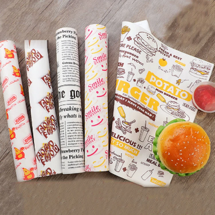 10,000+ Custom Printed Food Wrapping Paper 40 GSM Oilproof, Greaseproof