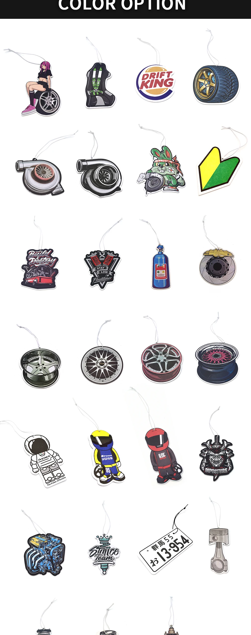 Customized Logo All Scents Refresh Paper Car Air Freshener Luxury