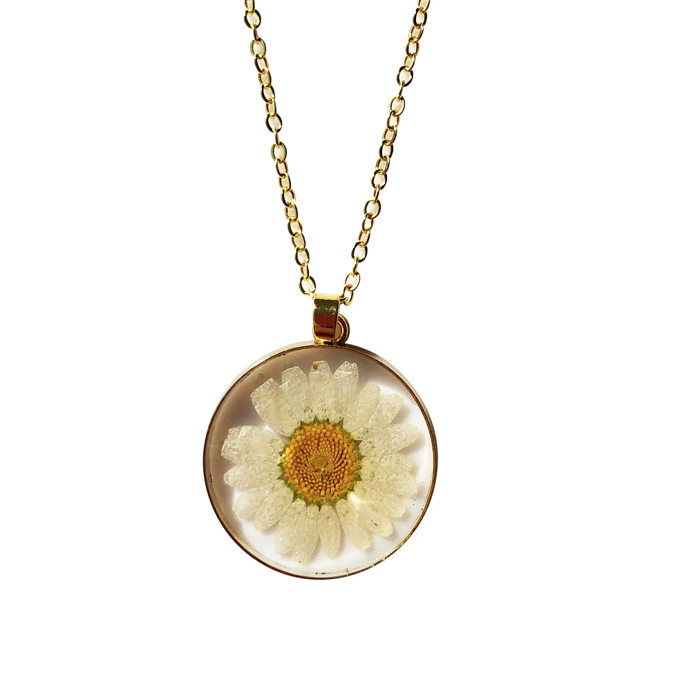 Real Flower Jewelry Necklace for Women 