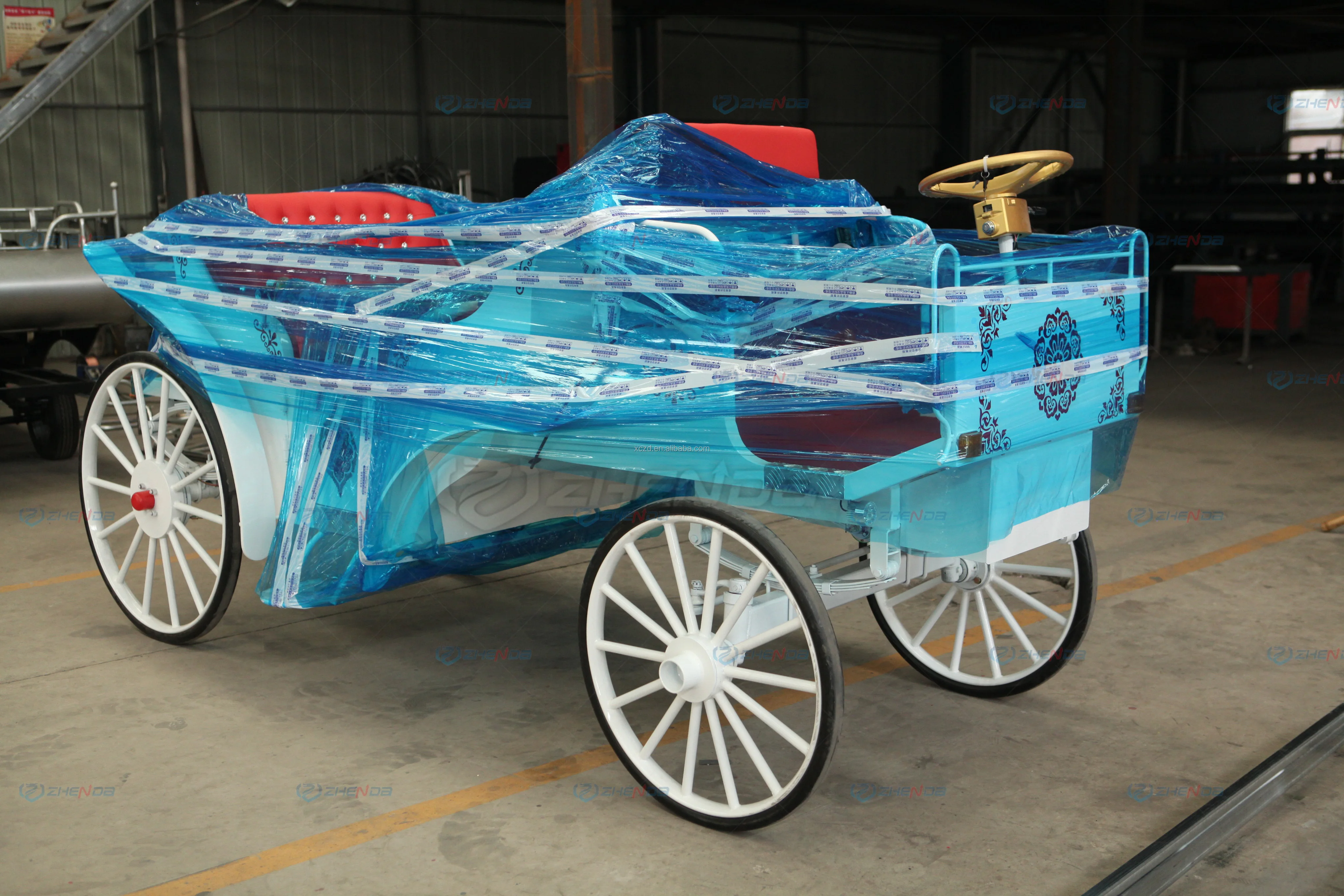 Special Transportation horse drawn carriage / Romantic wedding carriage Sightseeing Horse Carriage for Sale