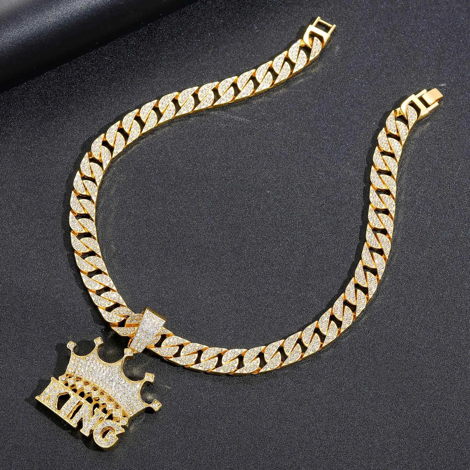 metaltree98 XXL Hip Hop King Crown Pendant 20
