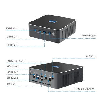 Nuc Mini PC Linux Ubuntu Computer M9 Intel N100 N200 CPU