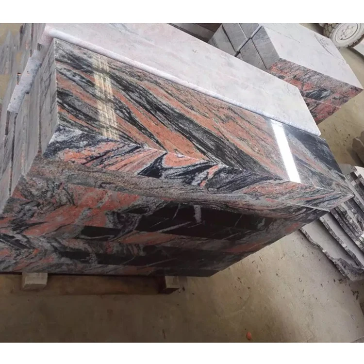 Polished natural stone  Chinese Azalea Red Marble black marble with red vein marble tiles price for decoration