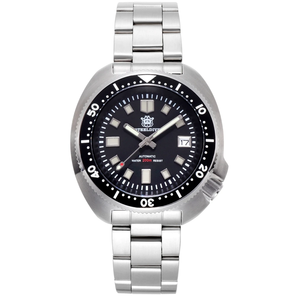 Ready To Ship STEELDIVE Brand SD1970 Upgraded Version Dual Color Luminous Ceramic Bezel NH35 Automatic Diving Watch