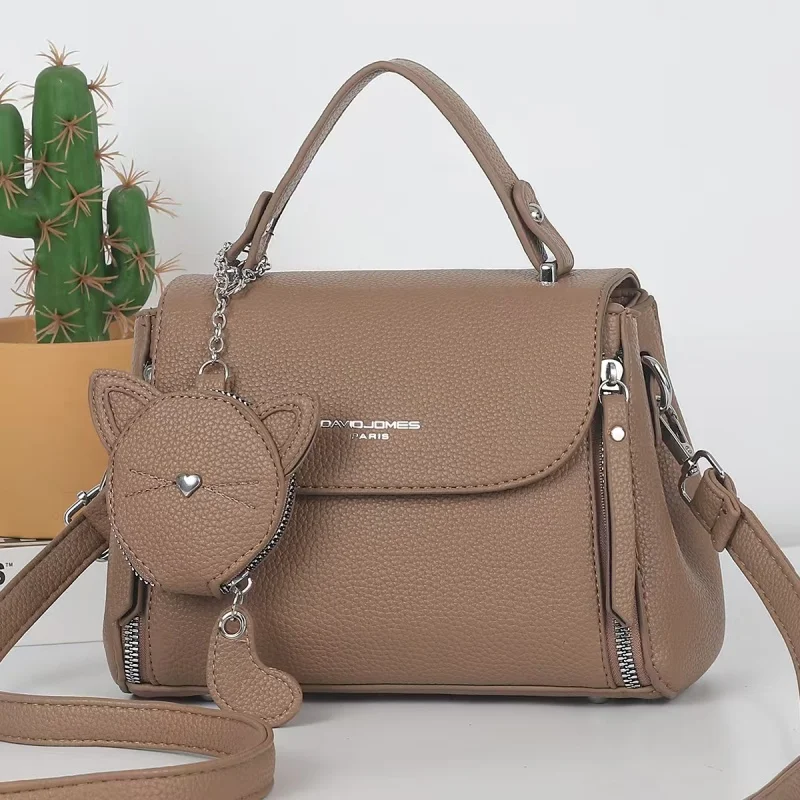 2025 Designer Women's PU Leather Handbags Shoulder Bags Zipper Closure Sacs Main Pourbag aperçu 8