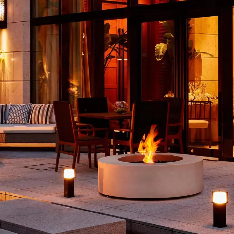 Уличная ротанговая плита для домашнего камина от пола до потолка патио с подогревом алкоголя атмосфера Кемпинг Гриль