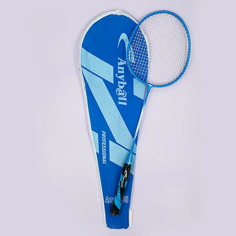 Woven Cover Steel Badminton Racket Brand Anyball 206 Racket Low Price for Sports  Offensive Type (Heavy Tip & Hard Rod) supplier