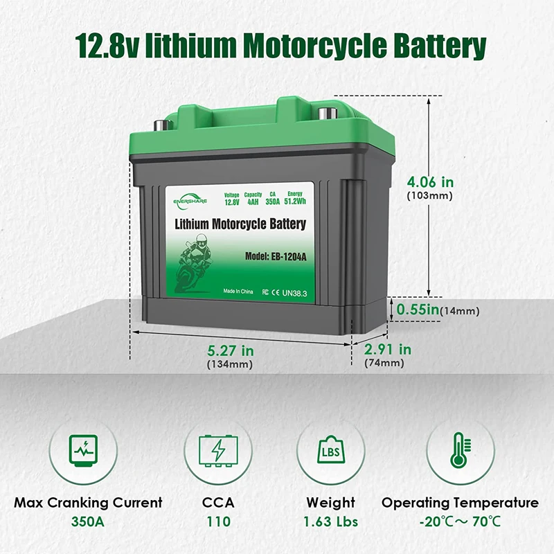 Enershare New Products Motorcycle Starting Battery 12v 3ah 4ah 5ah 7ah