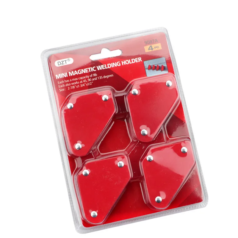9Lbs мини набор из 4 шт. треугольной магнитный держатель сварки манипулятор фиксаж локатор без переключатель с фиксированным углом инструмент 9Lb