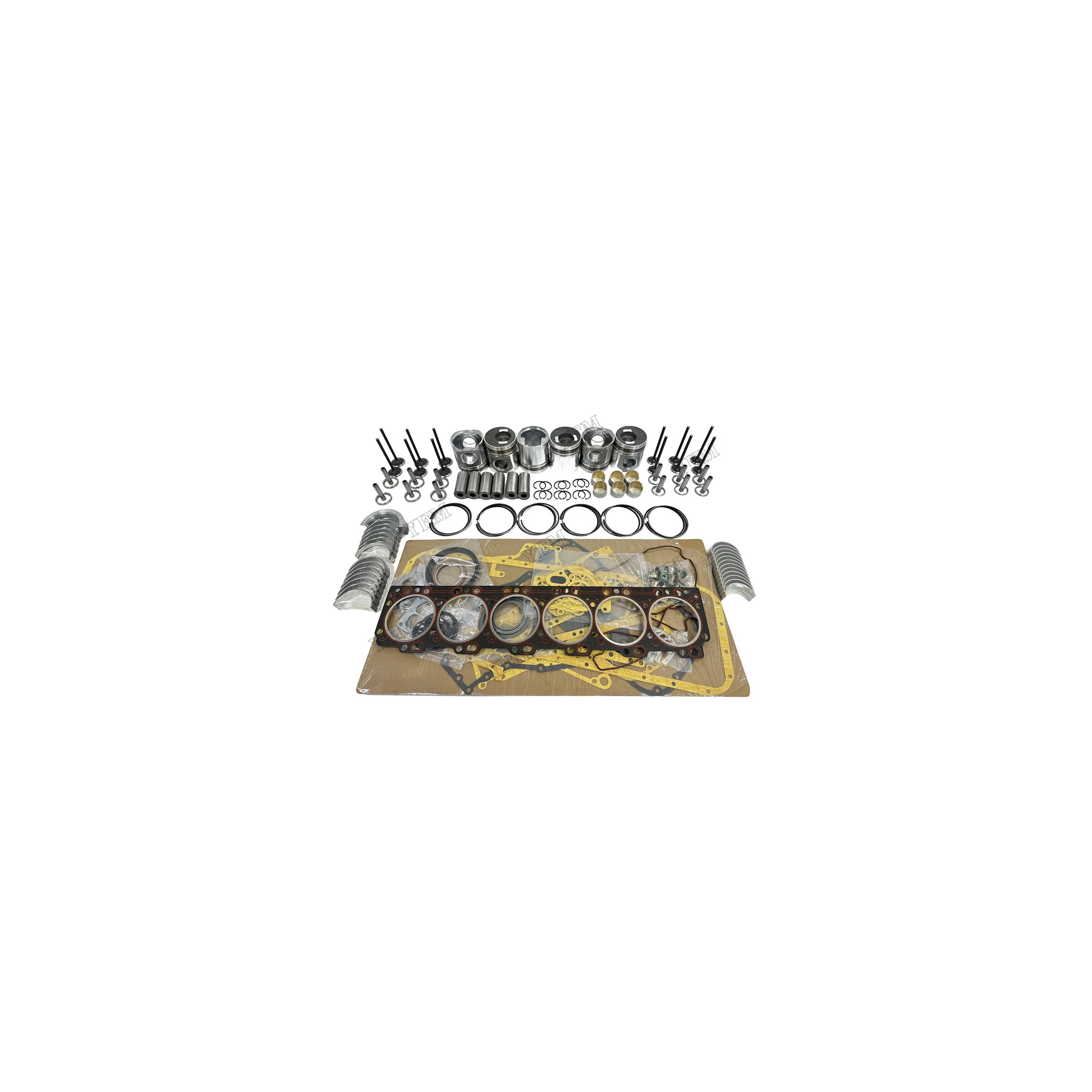 6CT Engine Rebuild Kit With Piston Ring Bearing Valves Cylinder Gaskets for Replaces Engine Parts