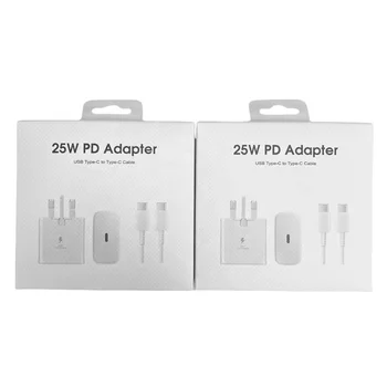 Wholesale Price Type C Cable Quick Fast Charger 25W PD Power Adapter For Samsung Note20 S22 S22