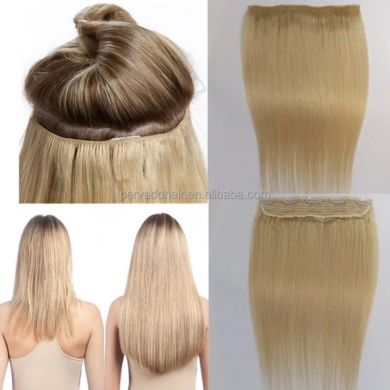 14 24 Inches One Piece Volumizer Clip In Hair Extensions 5 Clips In Human Hair Piece Weft 613 Blonde Color Buy Ombre Balayage Hair Extensions One Piece Clip In Human Hair Natural