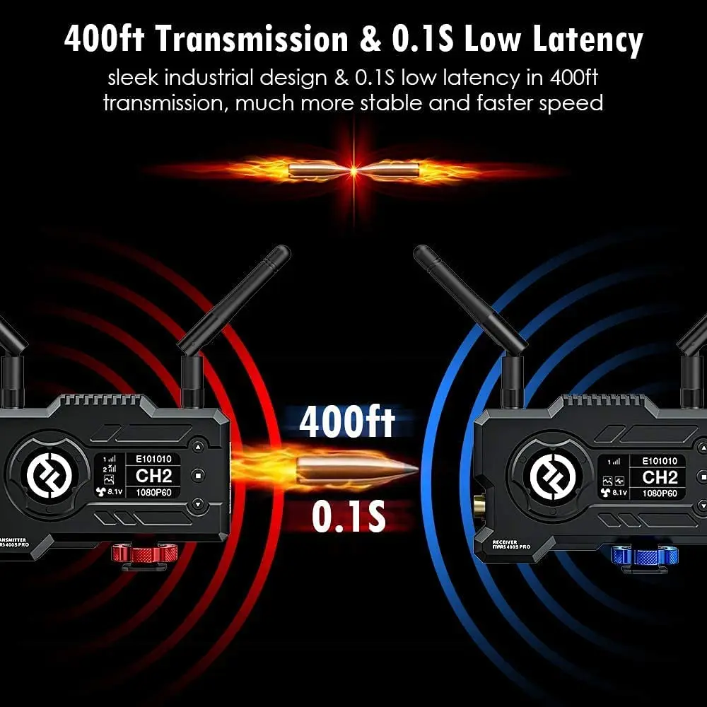Hollyland Mars 400S Pro 400ft 5G 80msレイテンシAPPは、ポータブル