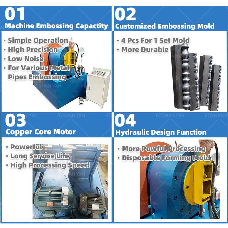 Good Price Stainless Steel Pipe Embossing Machine to Make Flower Tube