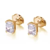 18k yellow gold lab diamond earring