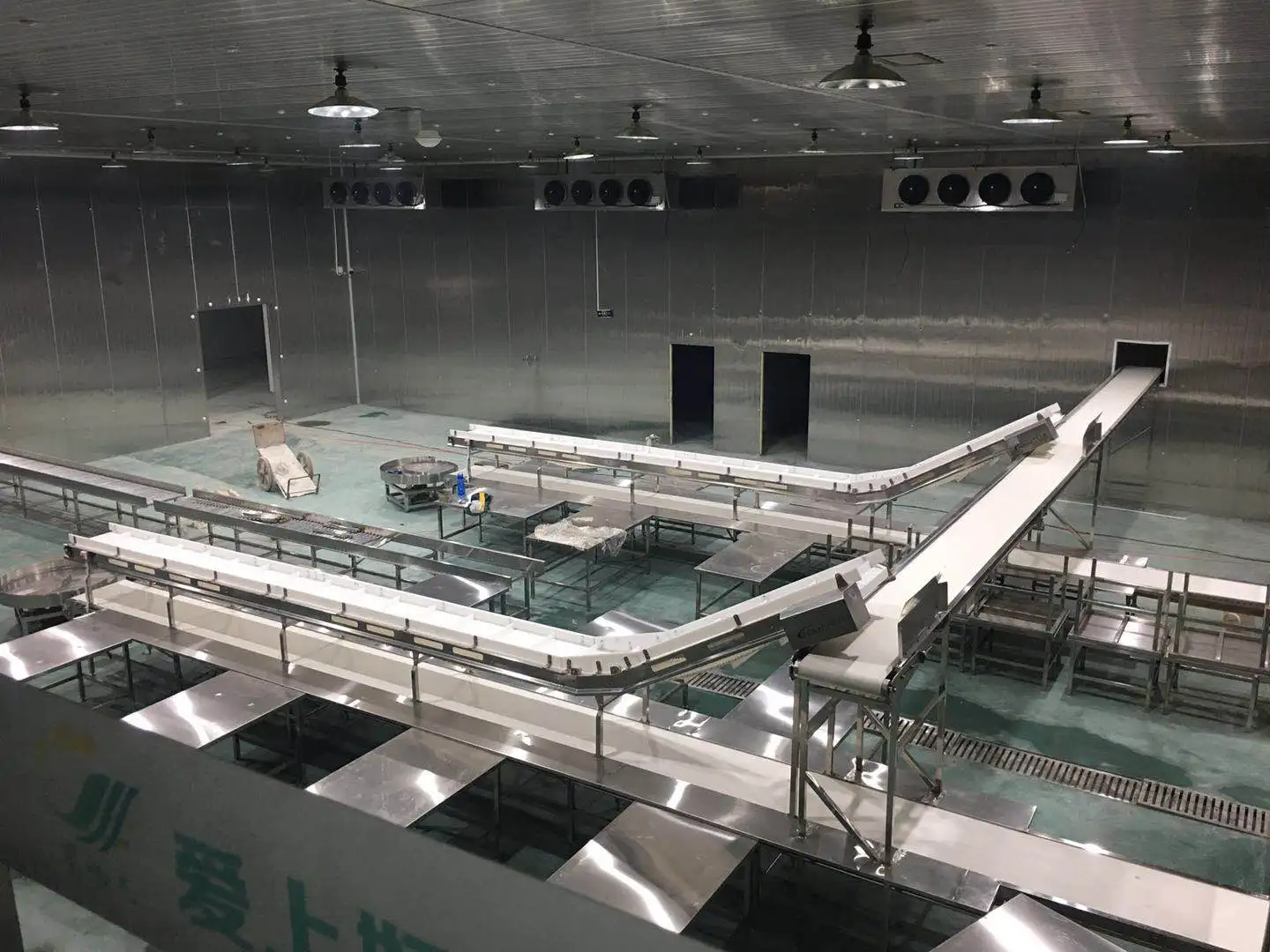 Meat slaughterhouse equipment PVC conveyor belts for cutting and packaging lines