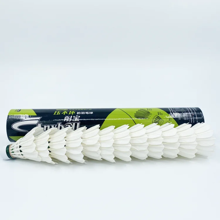 Anyball Brand 333 Durable Fiber Cork Hybrid Shuttlecock 3in1 Natural Straight Feather Badminton Shuttlecocks for Training