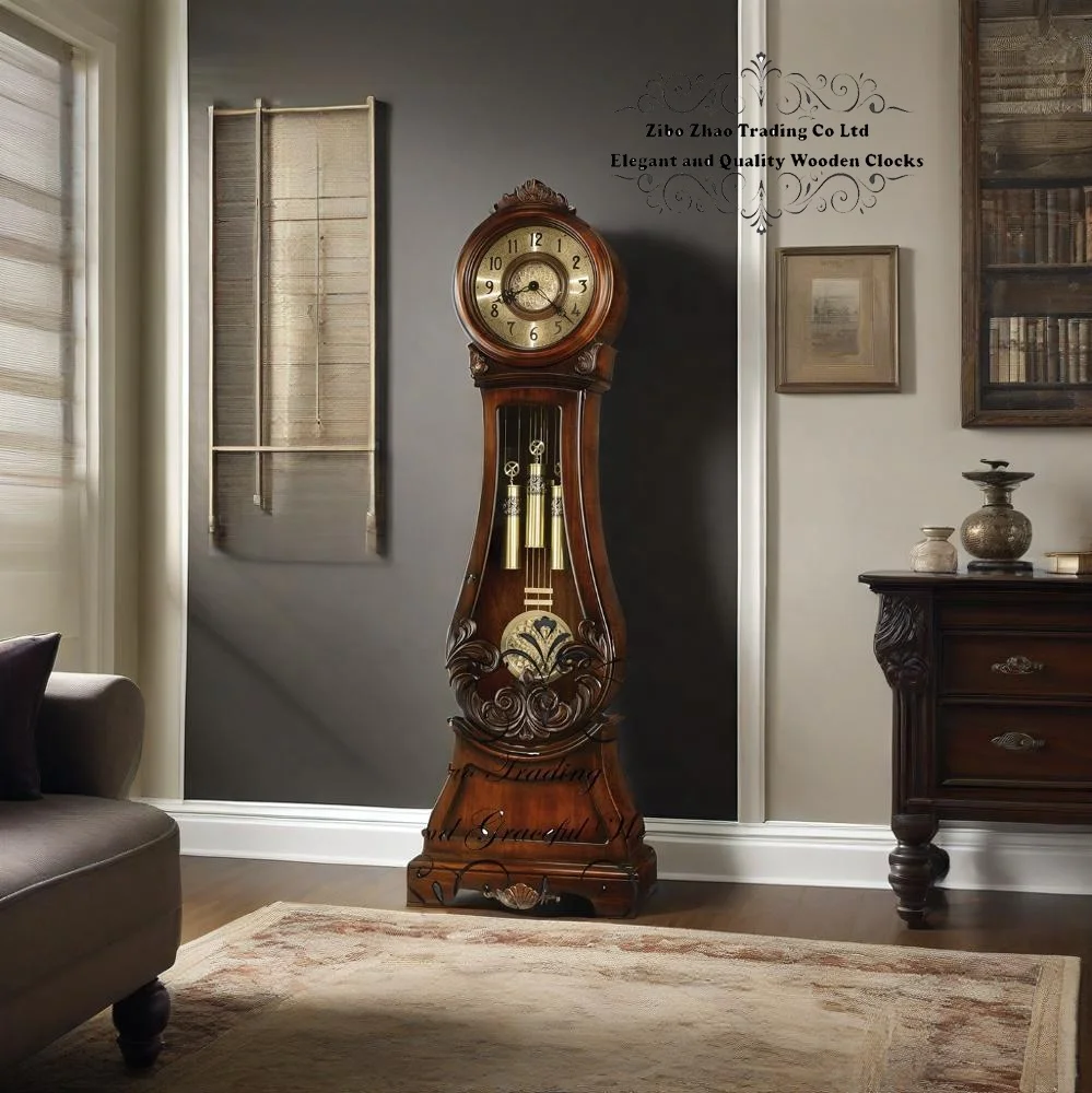 Grandfather Clock the Cable-driven, Triple Chime Kieninger Movement Plays Westminster, St. Michael, and Whittington Chimes