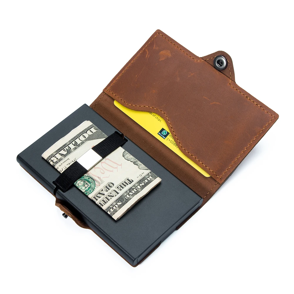 thumbnail image 2 of Metal Wallet DUGRAFT Men's Pop-Up Wallet | Slim RFID Blocking With Coin Pocket, Gift Box Card Holder 2 of 13