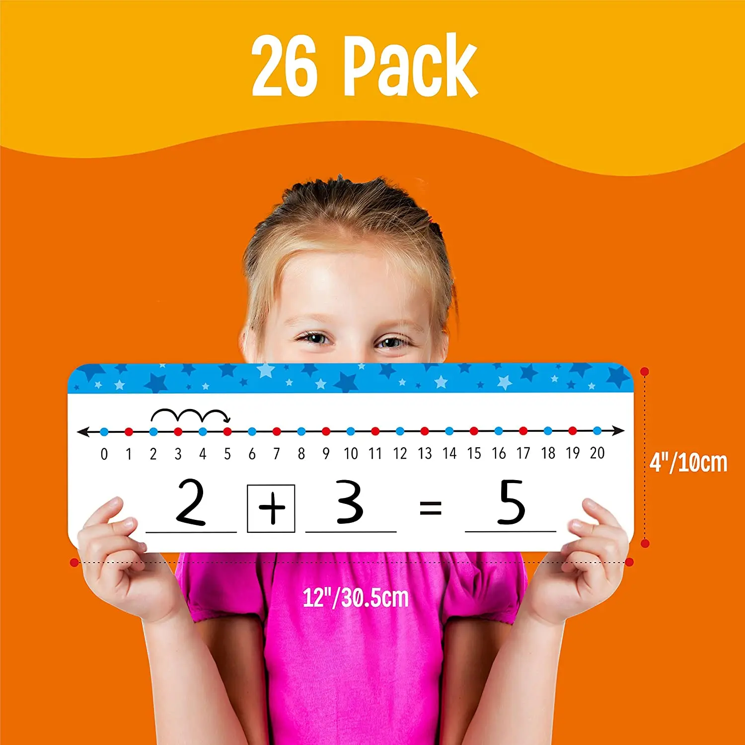 Customized 26 Packs Number Line Dry Erase Boards Cards Double Sided
