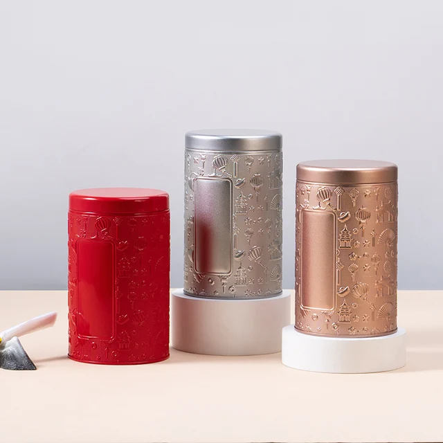 Eco Friendly Tinplate Metal Packaging Tin Cans Empty Round Coffee Tea Matcha Tin Can