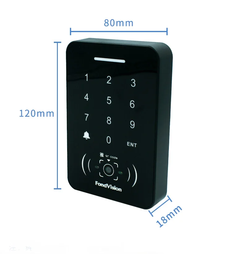 13.56MHz QR Code Access Control Scanner QR Code Non-Keypad Standalone Control Rfid Reader Access Control Systems