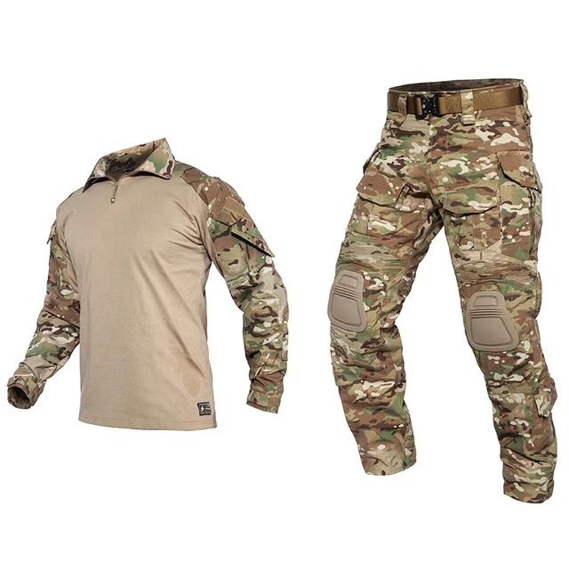 VOTAGOO Brand G3 Wholesale Tactical Airsoft Paintball T Shirt Combat Pants Suit CP Multicam Camo Frog Suit G3 Uniform