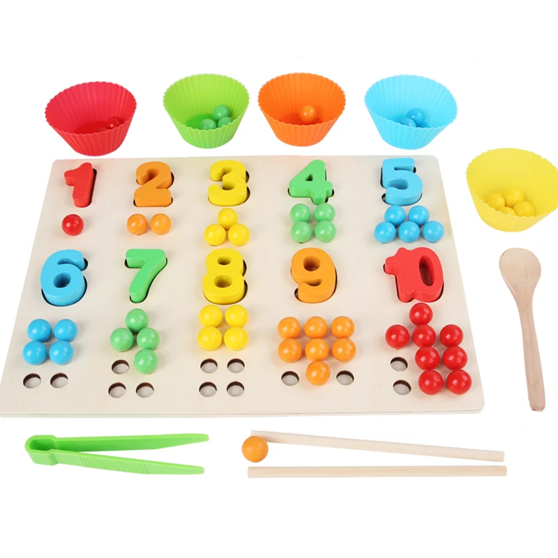 WOODEN NUMBER BEADS 50PC - Creative Kids