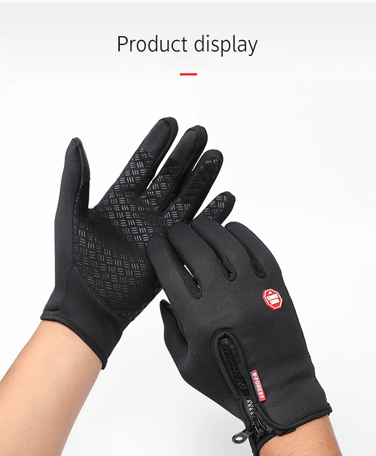Водонепроницаемые теплые мотоциклетные гоночные перчатки с пальцами для сенсорного экрана на осень-зиму, спортивные походные велосипедные перчатки