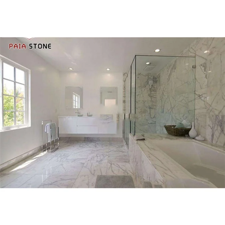 Vânzare directă de la fabrica din China – Decor pentru casă cu design de marmură albă pentru podea
