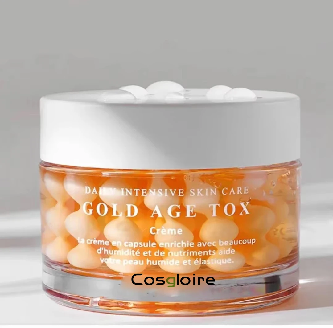Cosgloire Anti Aging Moisturizer Capsule Cream with Golden Silkworm Extract Smooth Moisturizing Face Skin Face Cream Moisturizer
