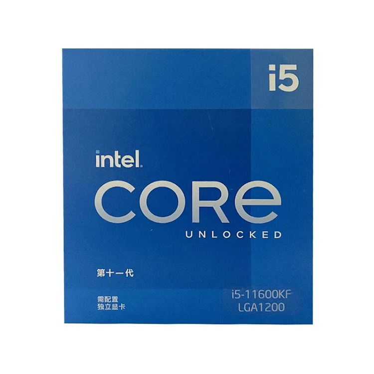 Procesador Intel Core i5 11600KF, 6 núcleos, hasta 4,8 GHz, 95W