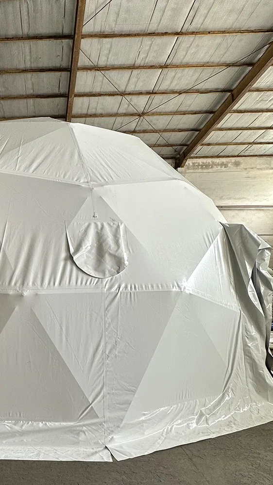 6m Coated Canvas Geodesic Dome House Kit White Tent Igloo For Resort 10