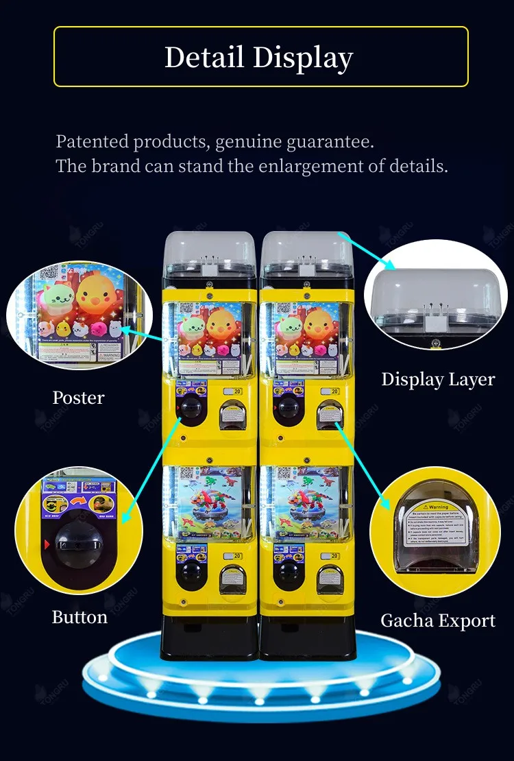 Coin Operated Mini Toys Gacha Machines Double-layer Customizable Kids ...
