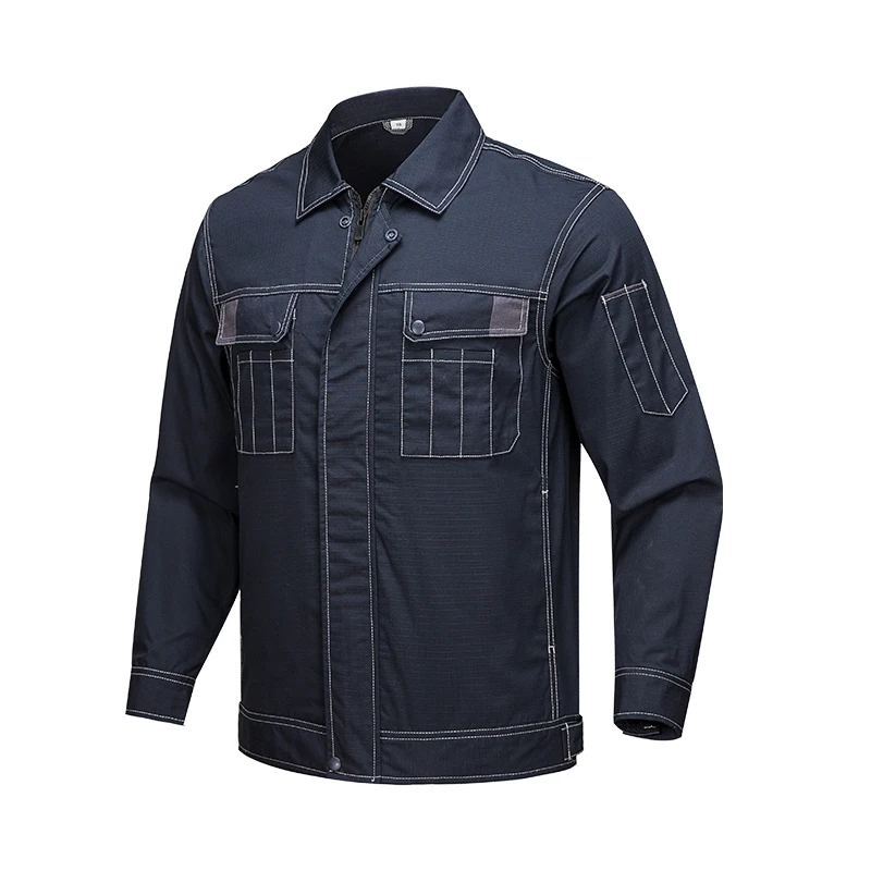 Industrial Factory Worker Welding Work Suit Tear Resistant Long Sleeve Work Jacket Clothes Guangdong Workwear Manufacturer