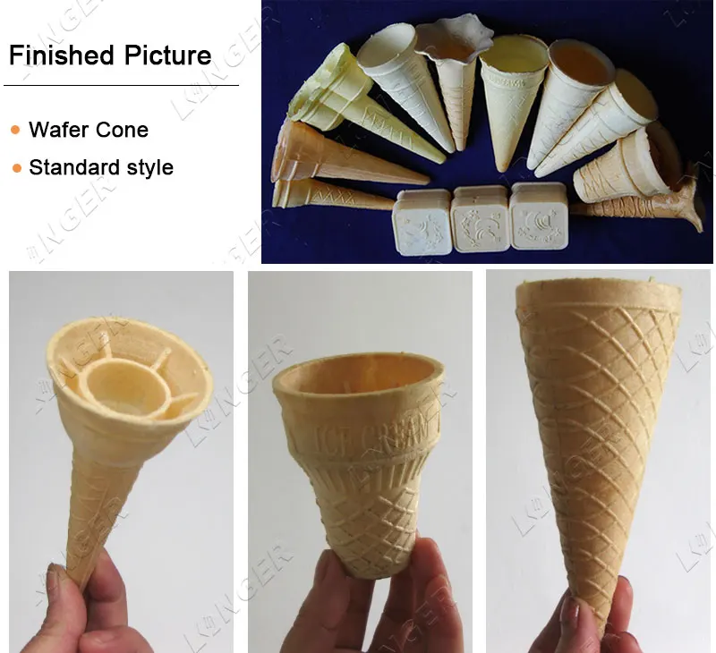 Automatic Ice Cream Waffer Cone Production Line Wafer Cone Making Machine