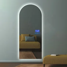 Smart Large Arch Mirror With Led Light Standing Floor Mirror Home Full Body Wall Full Length Mirror For Sale