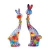 เครื่องประดับคู่รักกระต่ายสีสันสดใสลายพิมพ์น้ำ
