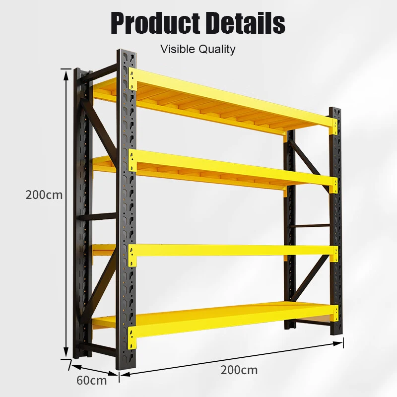 4 Layer Steel Storage Rack with Adjustable Shelves