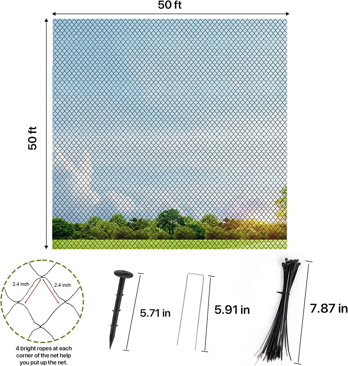 High Density Polyethylene Anti-Bird Netting Animal & Plant Design ...