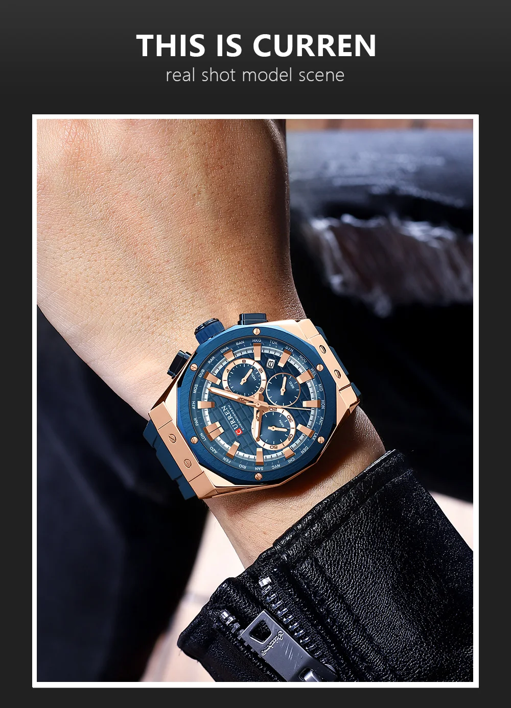 CURREN 8464 Men's Chronograph Watches - Stylish & Durable