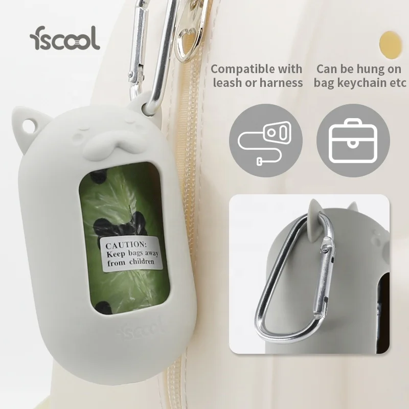 Walking Pet Dog Shit Poop Trash Waste Bags Holder Total Degradation Dog Poop Bags With Dispenser