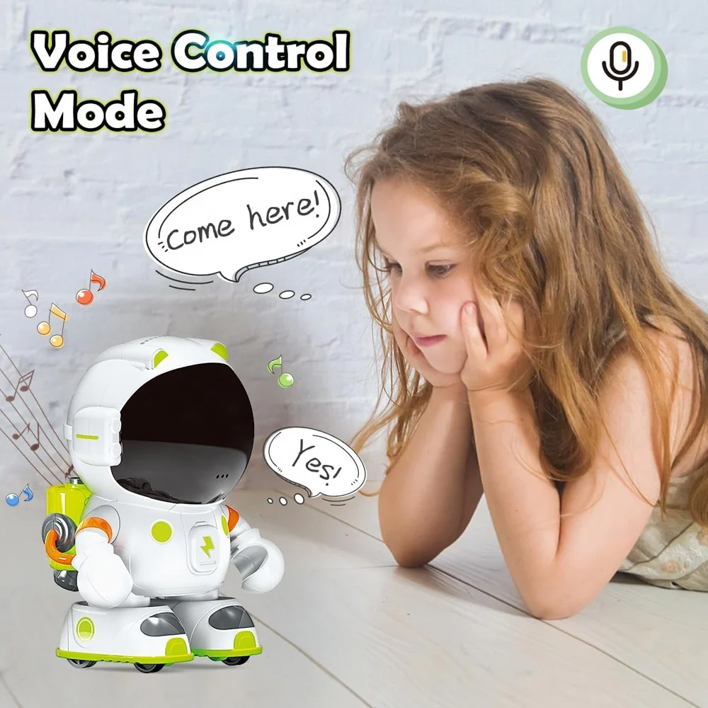 Intelligent Spaceman Robot Toy Kids Dancing Singing Talking Dialogue Voice Control Touch Sensing Smart Toy Robot with LED Lights