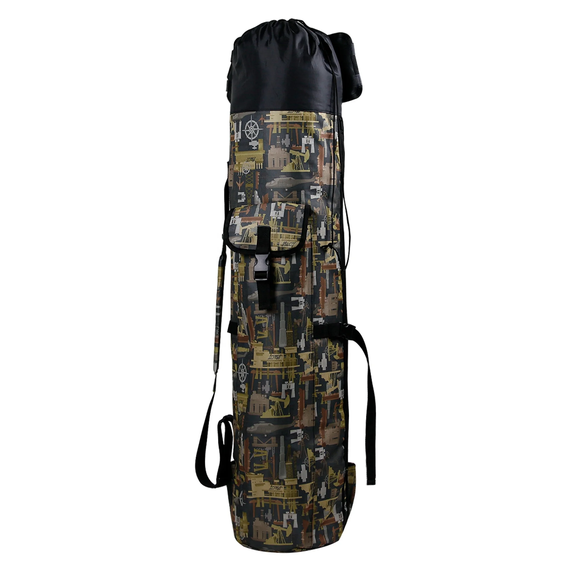 Fishing bag 70L large capacity multi-function camo fishing tackle rod organizer bag fishing tackle bag for 5pcs pole and reels