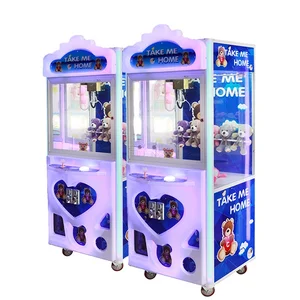 Hot Sale Crane Machine and Coin Pusher Bill and Coin Operated Lucky Star Arcade Game Candy Grabber Toy Claw Machine