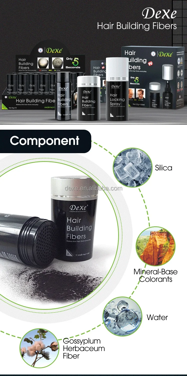 World Best Selling Products Best Import Dexe Hair building Fibers For Baldness thin hair