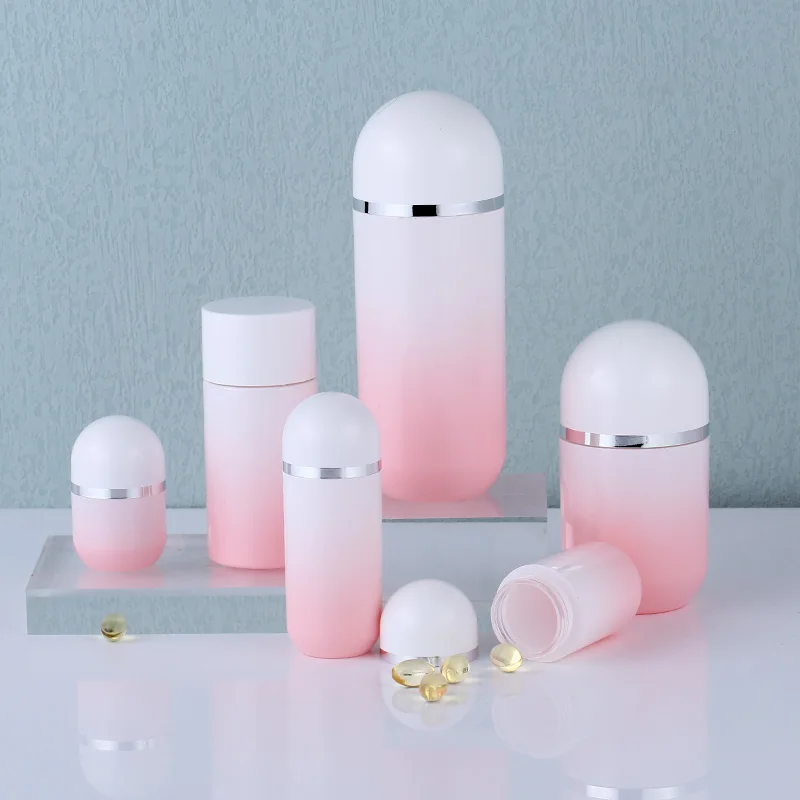 5ML 10ML 15ML 30ML 60ML PS Bottle White Pink Supplement Bottle Vitamin  Plastic Capsule Bottles Pill Pot