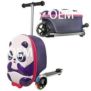 Cute Animals Design Scooter Suitcae with Wheels  Kids Luggage Travel Suitcase for Children Luggage Scooter