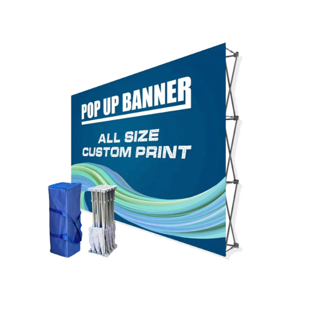 10ft Portable Fabric Trade Show Custom Pop Up Banner Fabric Display ...