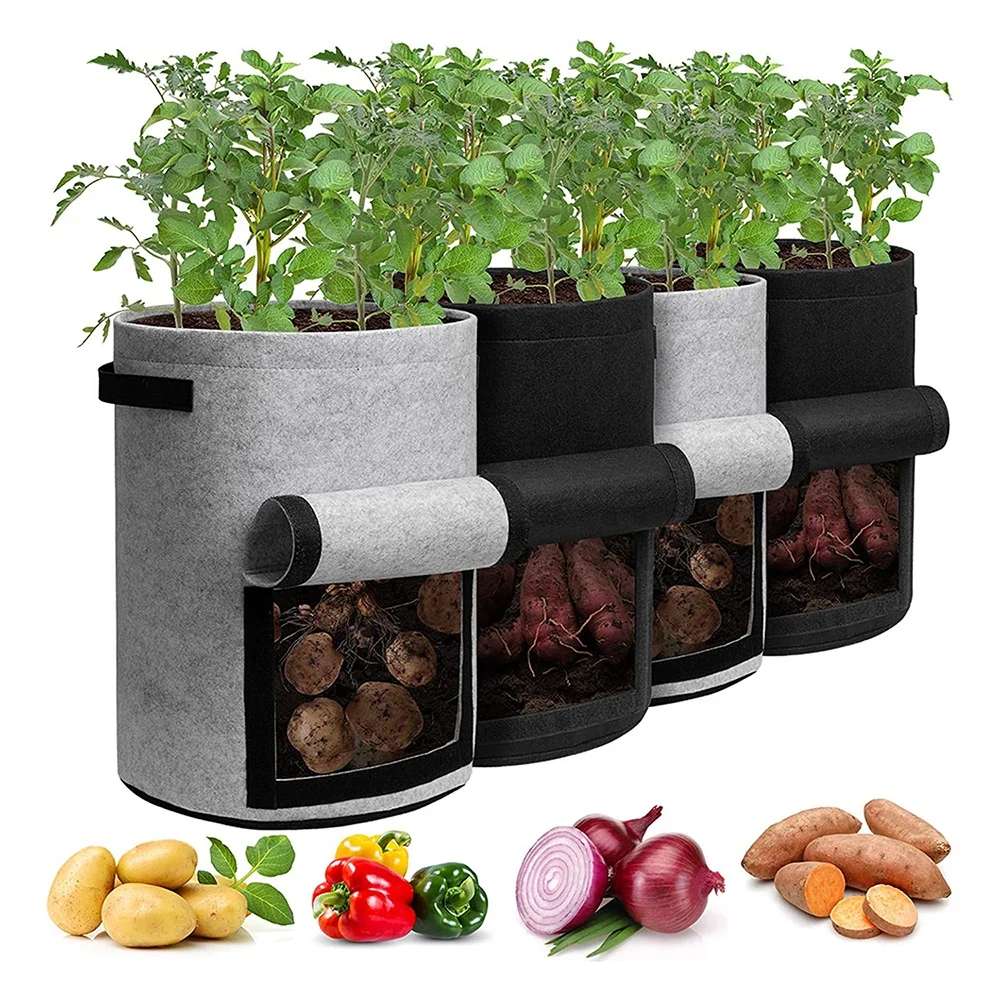 China Durable and breathable Felt Grow Bag for Potato Plant